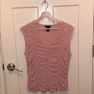 The Limited Pink Ruched Shell